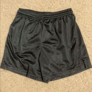 black baggy shorts
